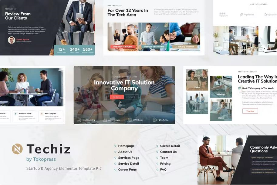 TECHIZ | IT SOLUTIONS & SERVICES COMPANY ELEMENTOR TEMPLATE KIT